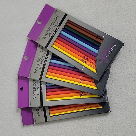 The Fine Touch Watercolor Pencils 12 Colors NWT Lot Of 4 - Picture 1 of 3